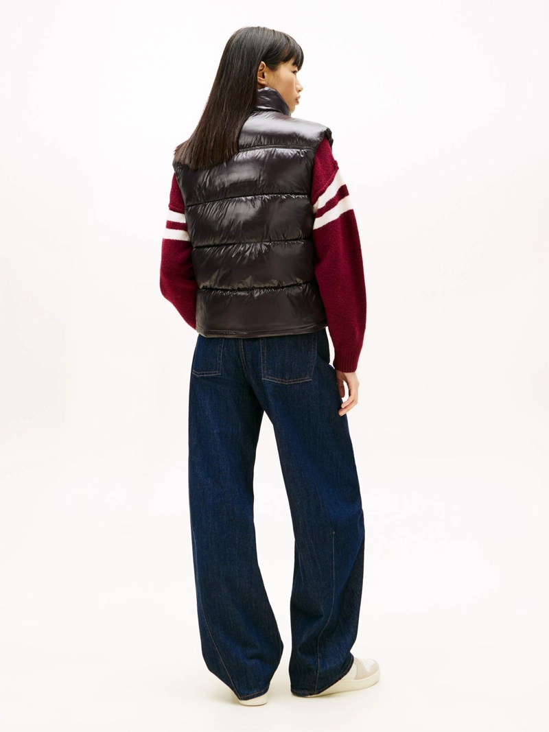 PARKA VEST ACOLCHADA BRILLANTE CON LOGO BORDADO - 3