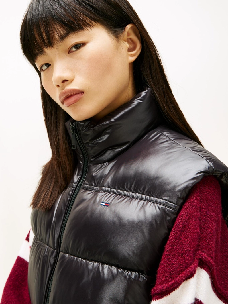 PARKA VEST ACOLCHADA BRILLANTE CON LOGO BORDADO - 4
