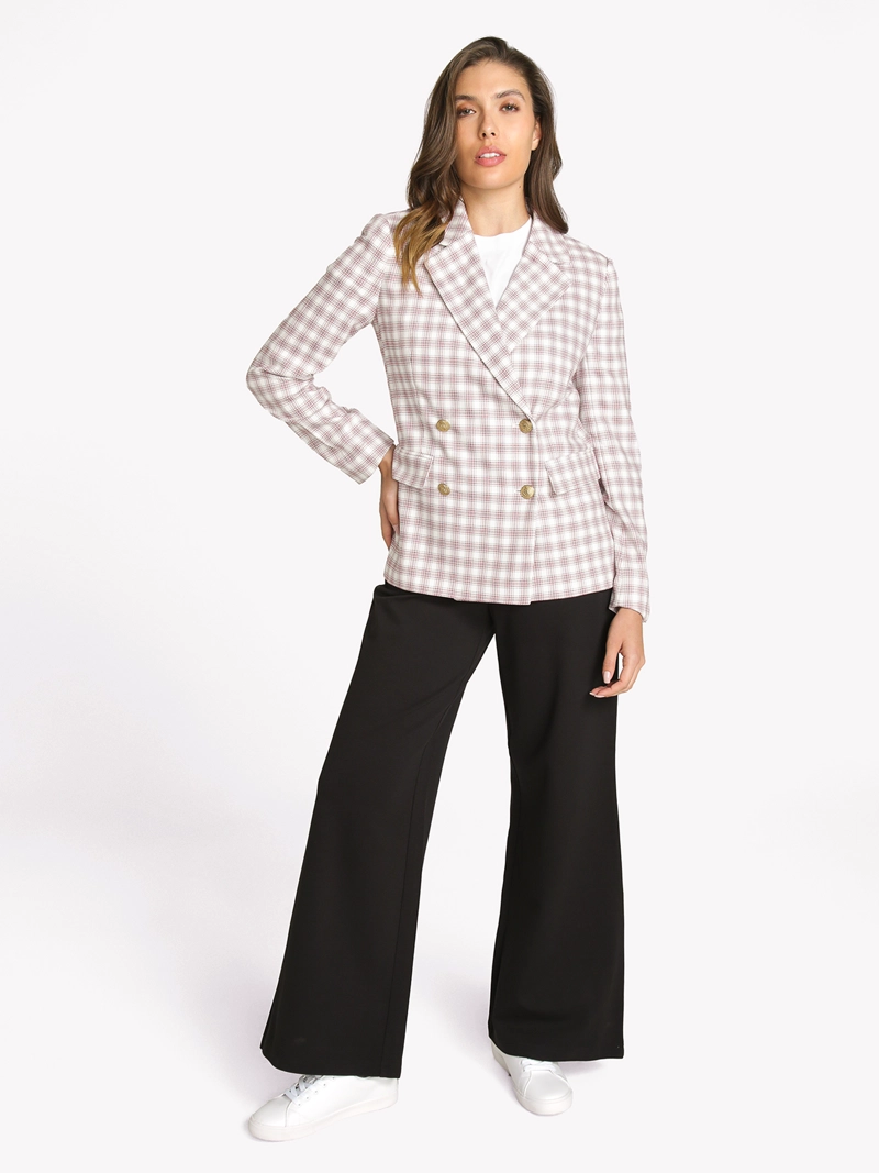 BLAZER CON ESTAMPADO DE CUADROS - 2