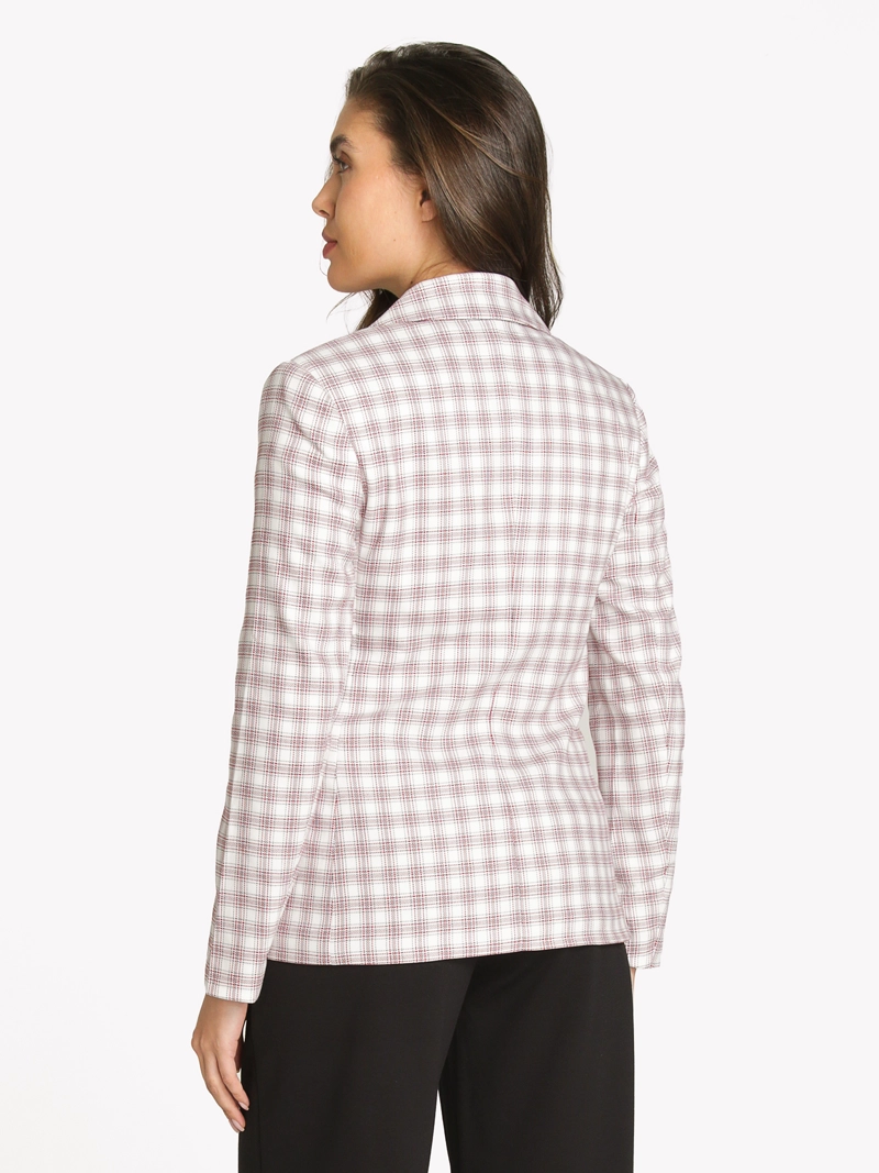 BLAZER CON ESTAMPADO DE CUADROS - 4