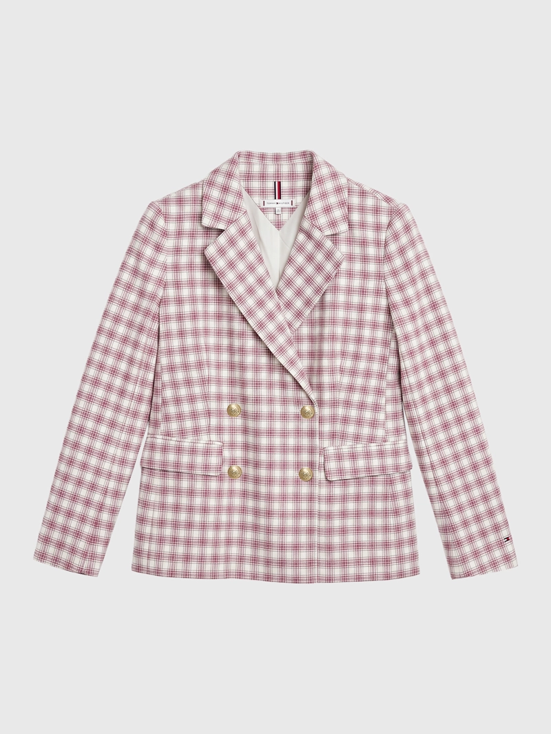 BLAZER CON ESTAMPADO DE CUADROS - 5