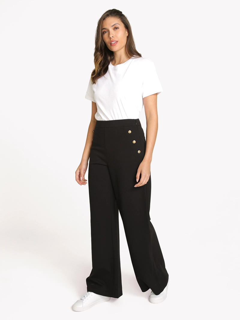 PANTALON CON BOTONES DORADOS - 1