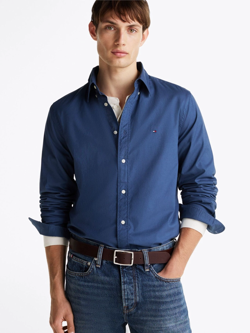 CAMISA TH FLEX SOLID REGULAR FIT - 1