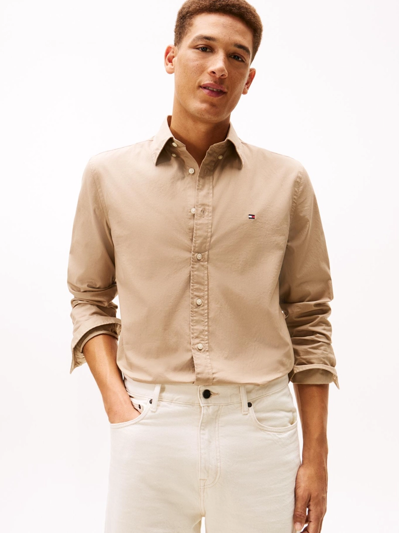 CAMISA TH FLEX SOLID REGULAR FIT - 1