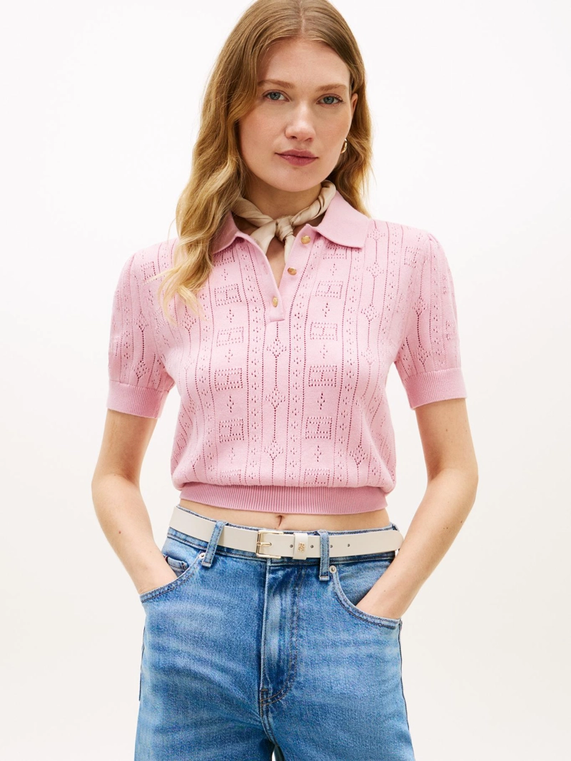 SWEATER MANGA CORTA POINTELLE - 1
