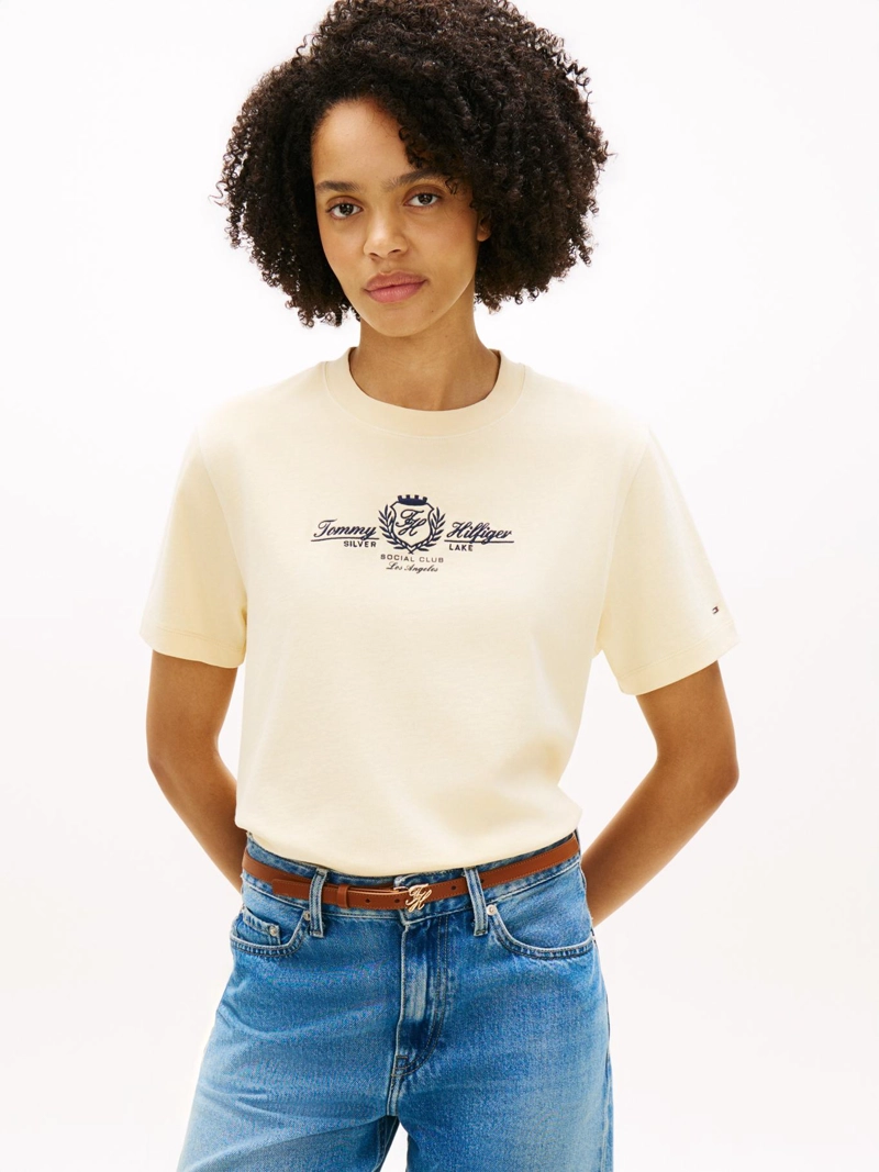 POLERA CON LOGO ESCUDO BORDADO RELAXED FIT - 1