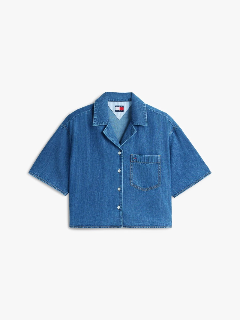 CAMISA CROPPED EN CHAMBRAY - 5