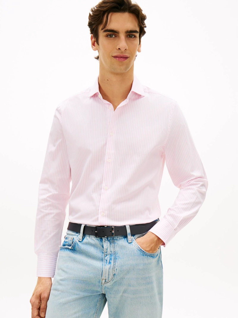 CAMISA FLEX DISEÑO DE RAYAS SLIM FIT - 1