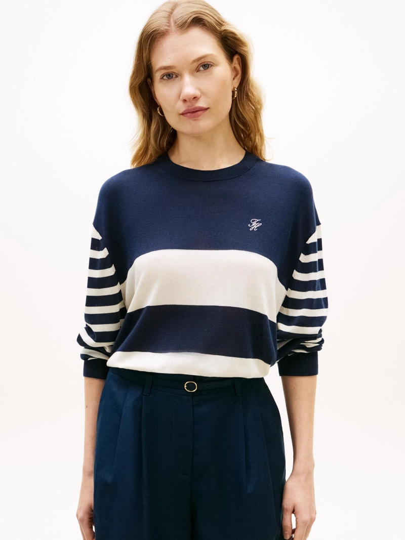 SWEATER LIGHT LAYERING CON LOGO - 1