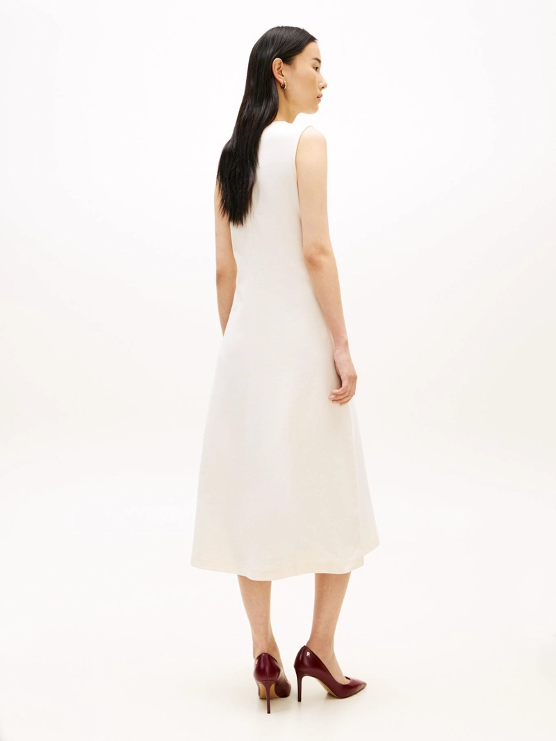 VESTIDO MIDI CON BOTONES DORADOS - 2