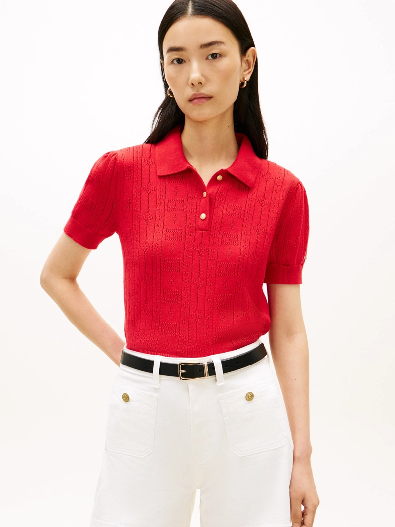 SWEATER MANGA CORTA POINTELLE - 1