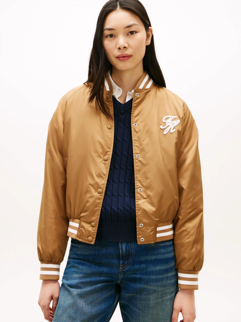 CHAQUETA BOMBER CON LOGO - 1