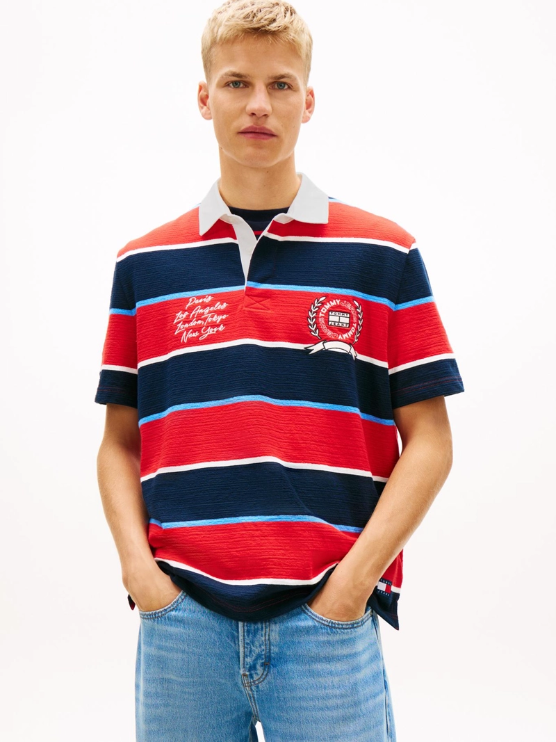 POLO A RAYAS ESTILO RUGBY RELAXED FIT - 1