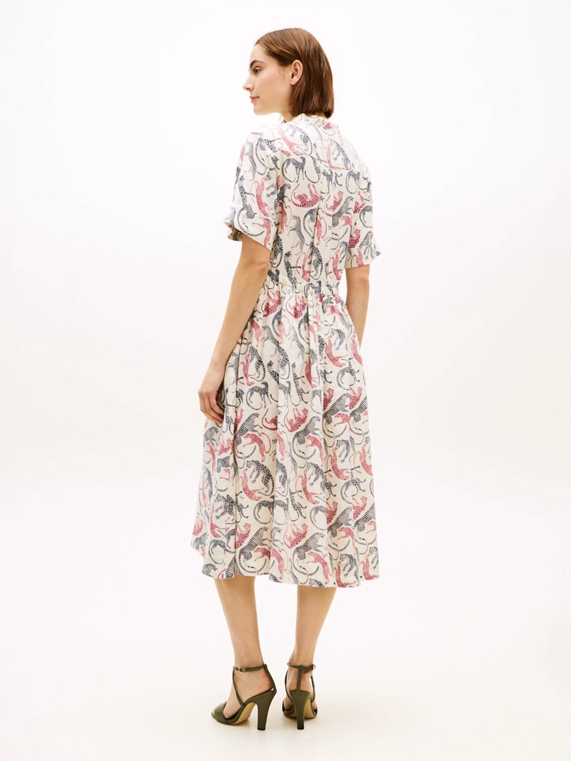 VESTIDO CAMISERO DE LINO ESTAMPADO - 2