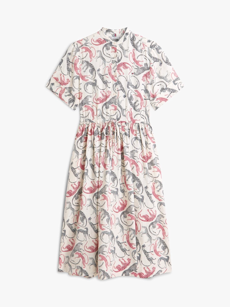 VESTIDO CAMISERO DE LINO ESTAMPADO - 5