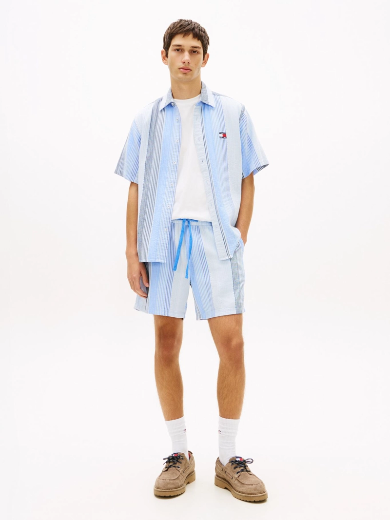 SHORT AMPLIO DE RAYAS - 1
