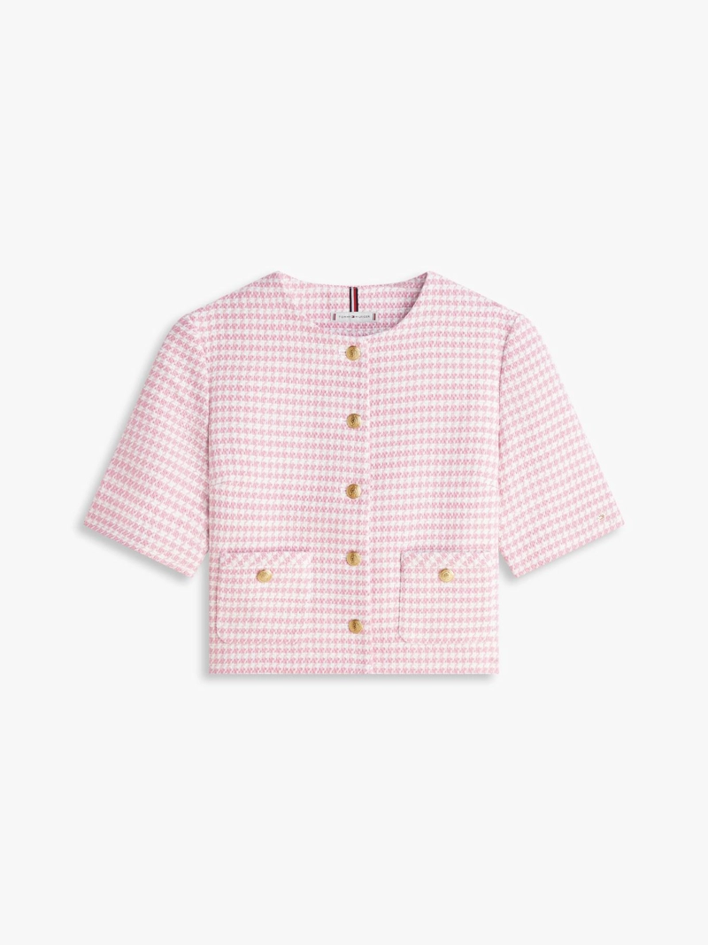 CHAQUETA TWEED CON CUELLO REDONDO - 5