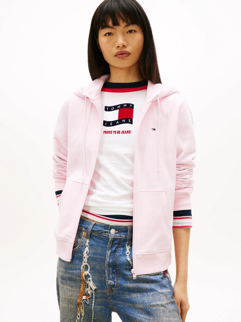 POLERON HOODIE REGULAR FIT CON LOGO - 1