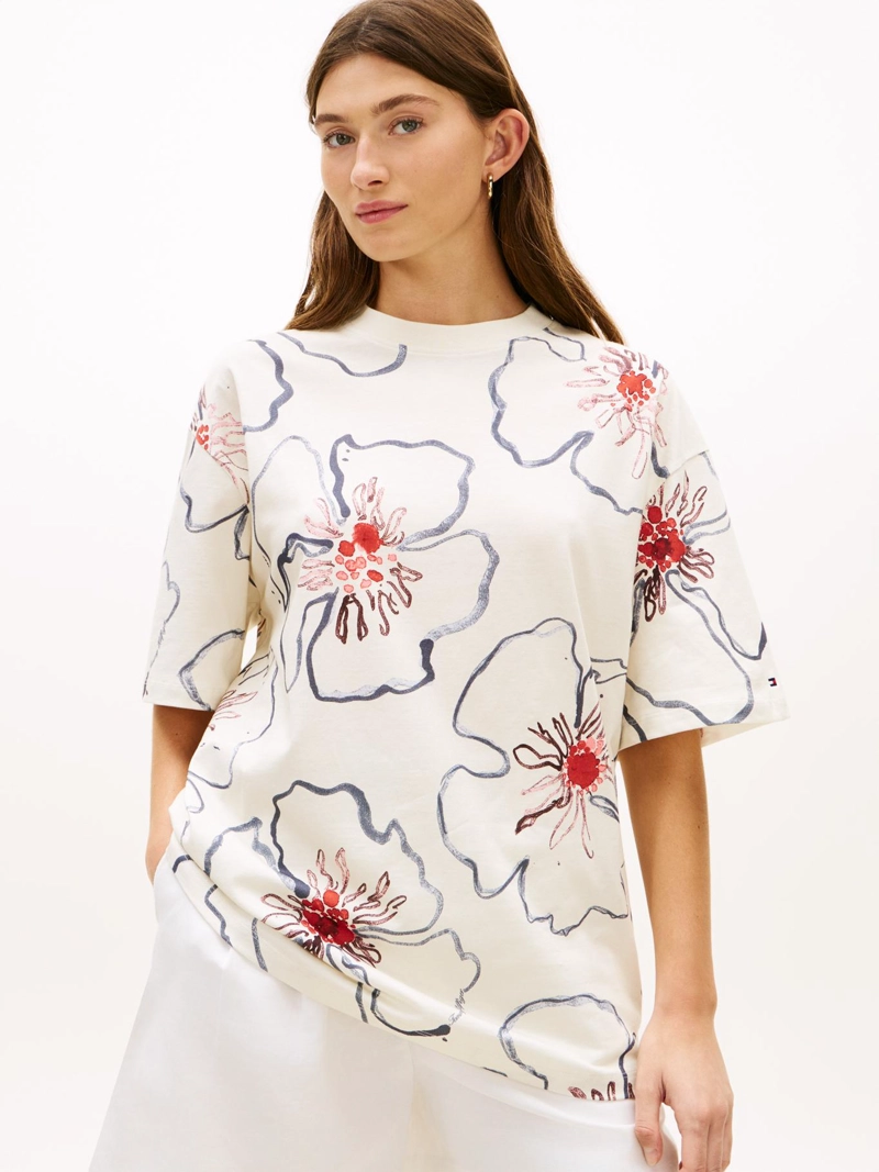 POLERA ESTAMPADO FLORAL RELAXED FIT - 1