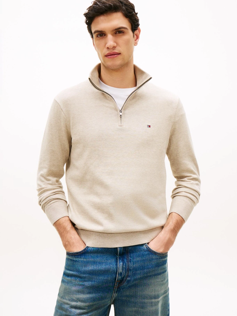 SWEATER ESSENTIAL COTTON CON CIERRE - 1