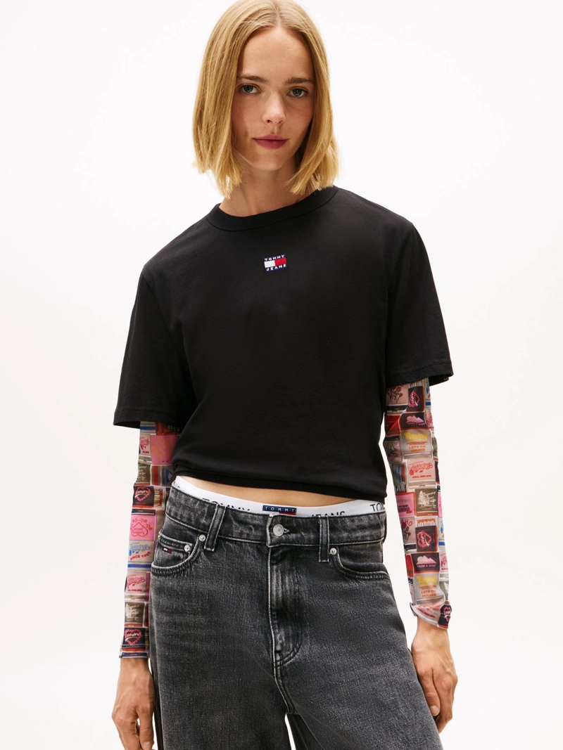 POLERA BOXY CON LOGO RELAXED FIT - 1