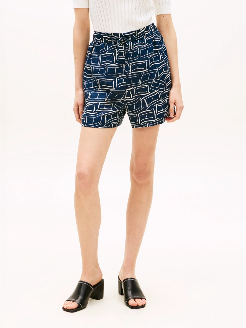 SHORTS DE LINO CON LOGO BORDADO - 2