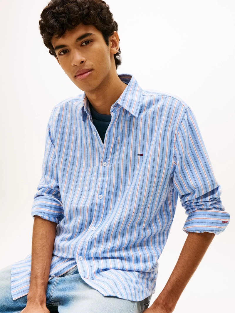 CAMISA DE RAYAS DE LINO REGULAR FIT - 4