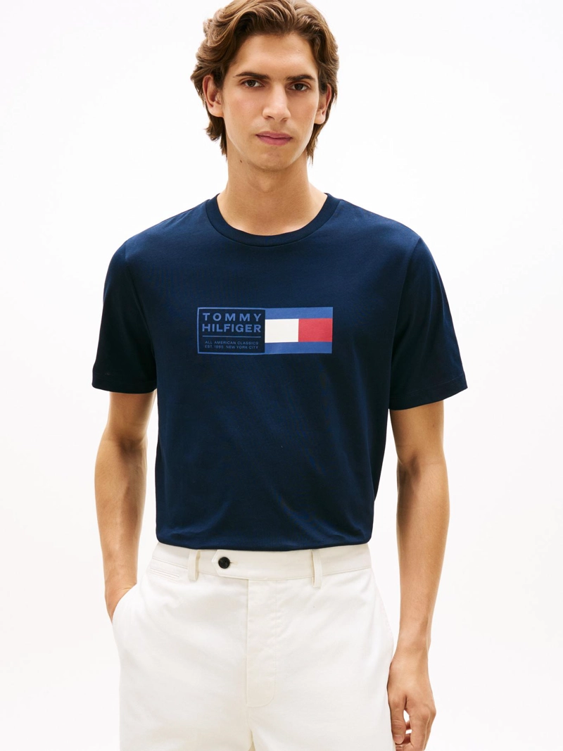 POLERA TEXT BOX LOGO REGULAR FIT - 1