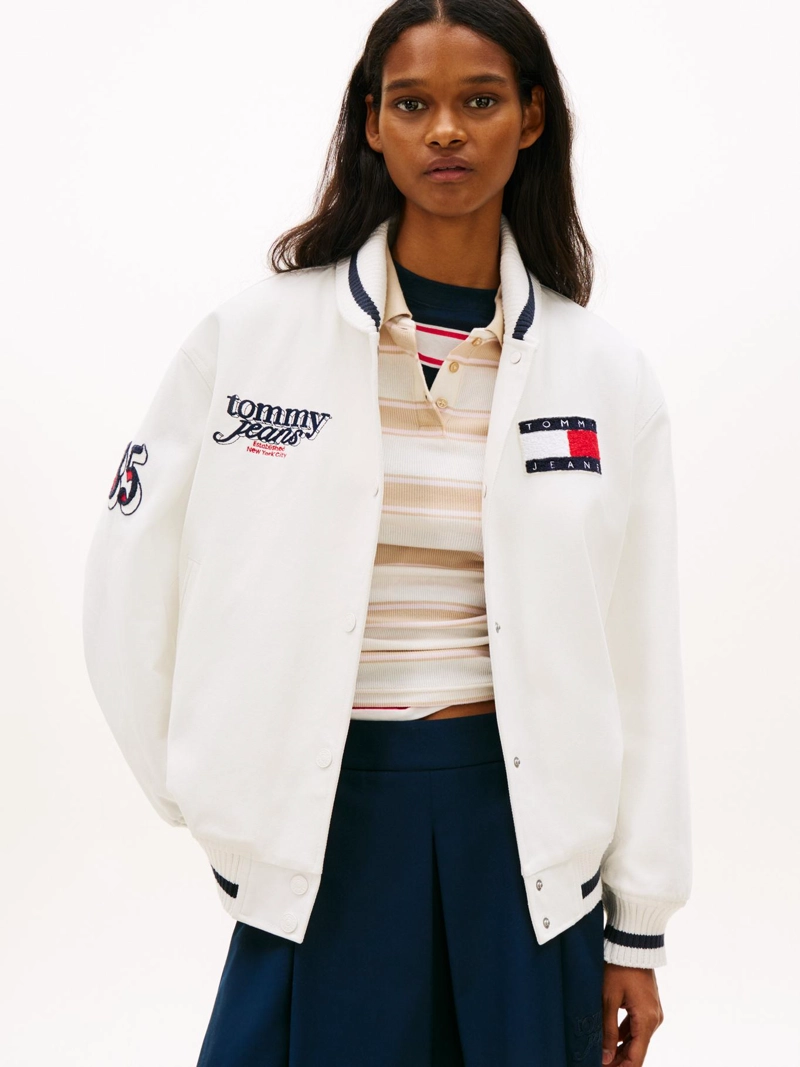 CHAQUETA VARSITY OVERSIZE CON LOGO - 1