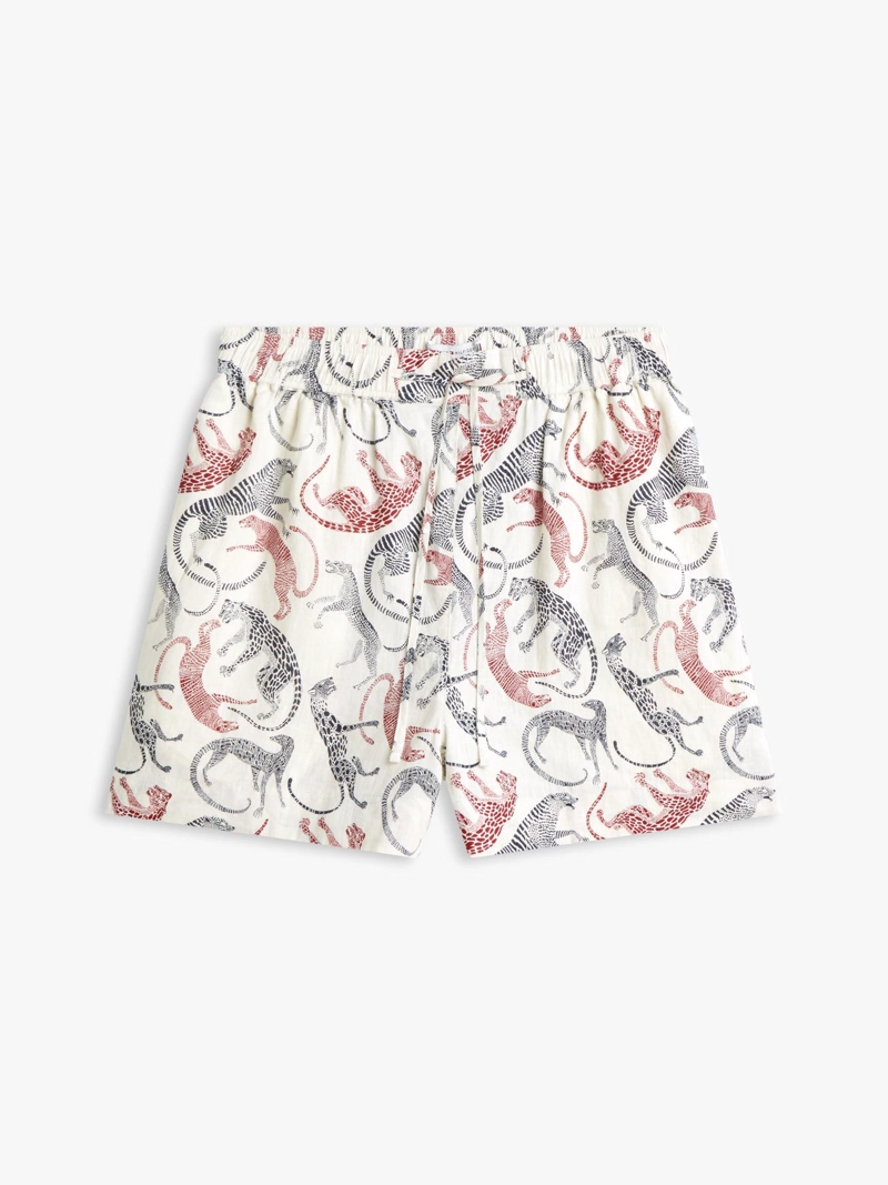 SHORTS DE LINO CON LOGO BORDADO - 5