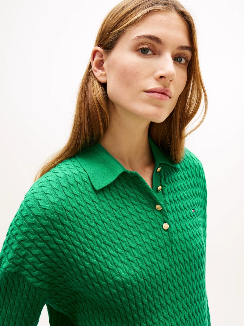 SWEATER POLO DE PUNTO TRENZADO - 4