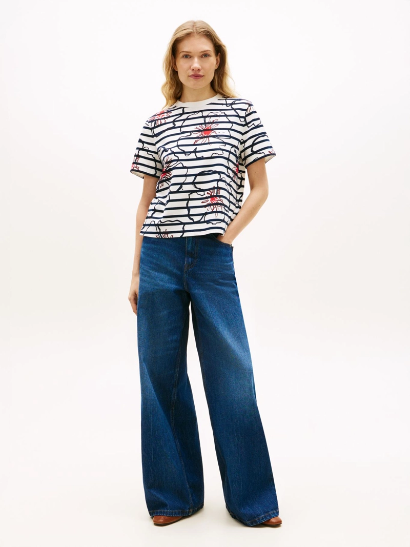 POLERA INTERLOCK CON FLORES REGULAR FIT - 2