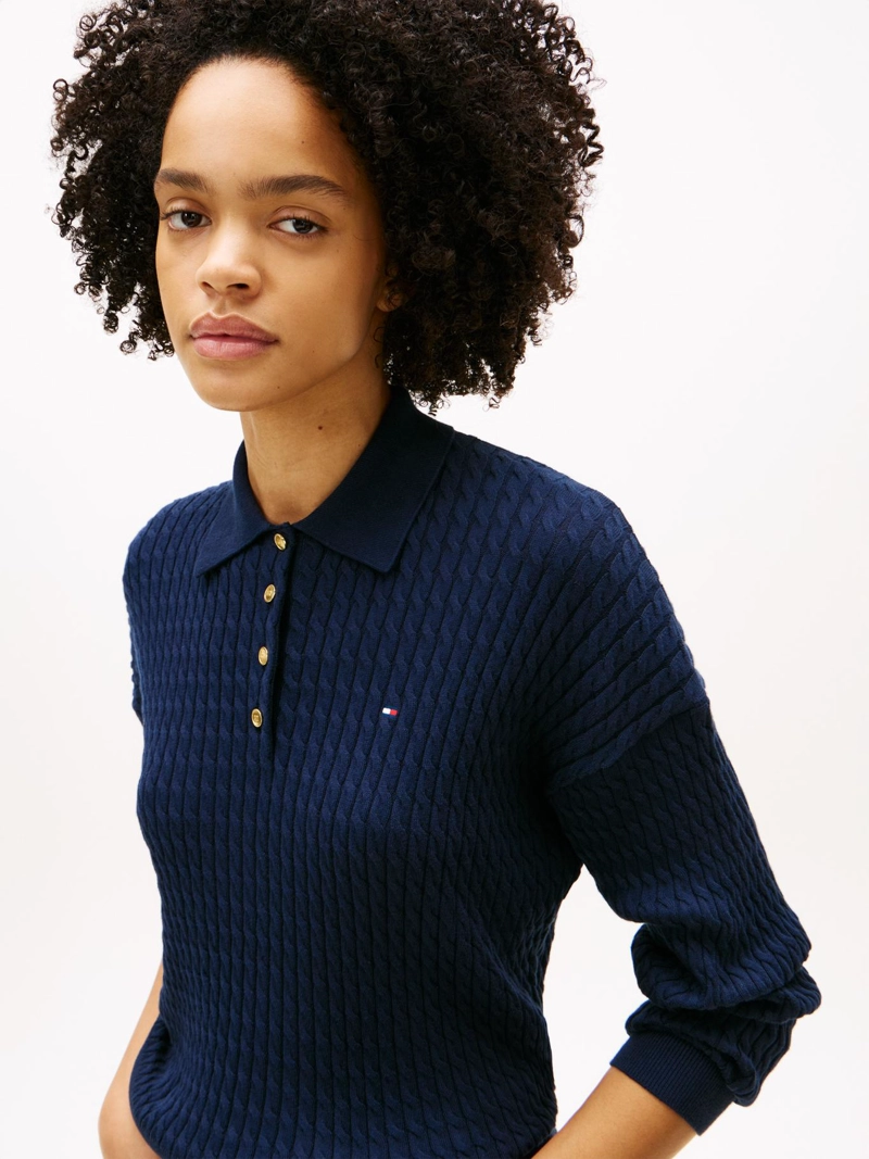 SWEATER POLO DE PUNTO TRENZADO - 4
