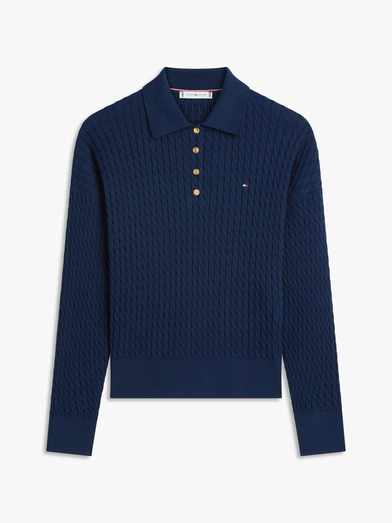 SWEATER POLO DE PUNTO TRENZADO - 5
