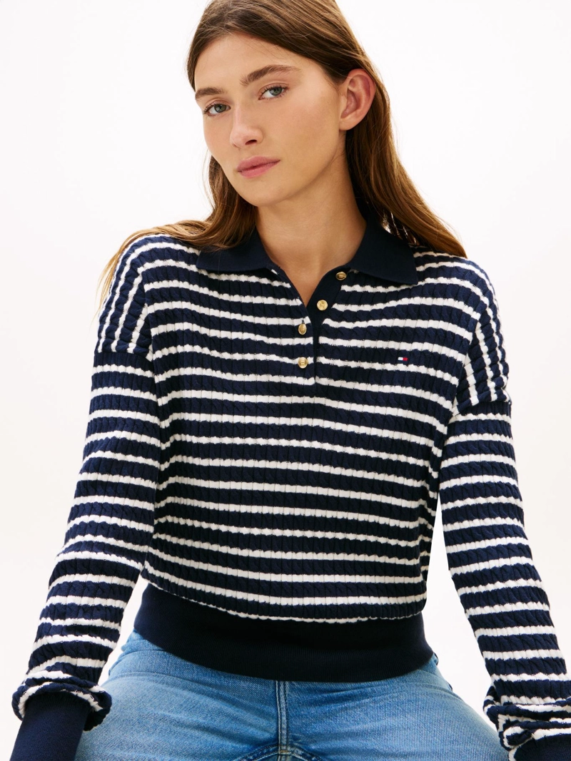 SWEATER POLO DE PUNTO TRENZADO - 4