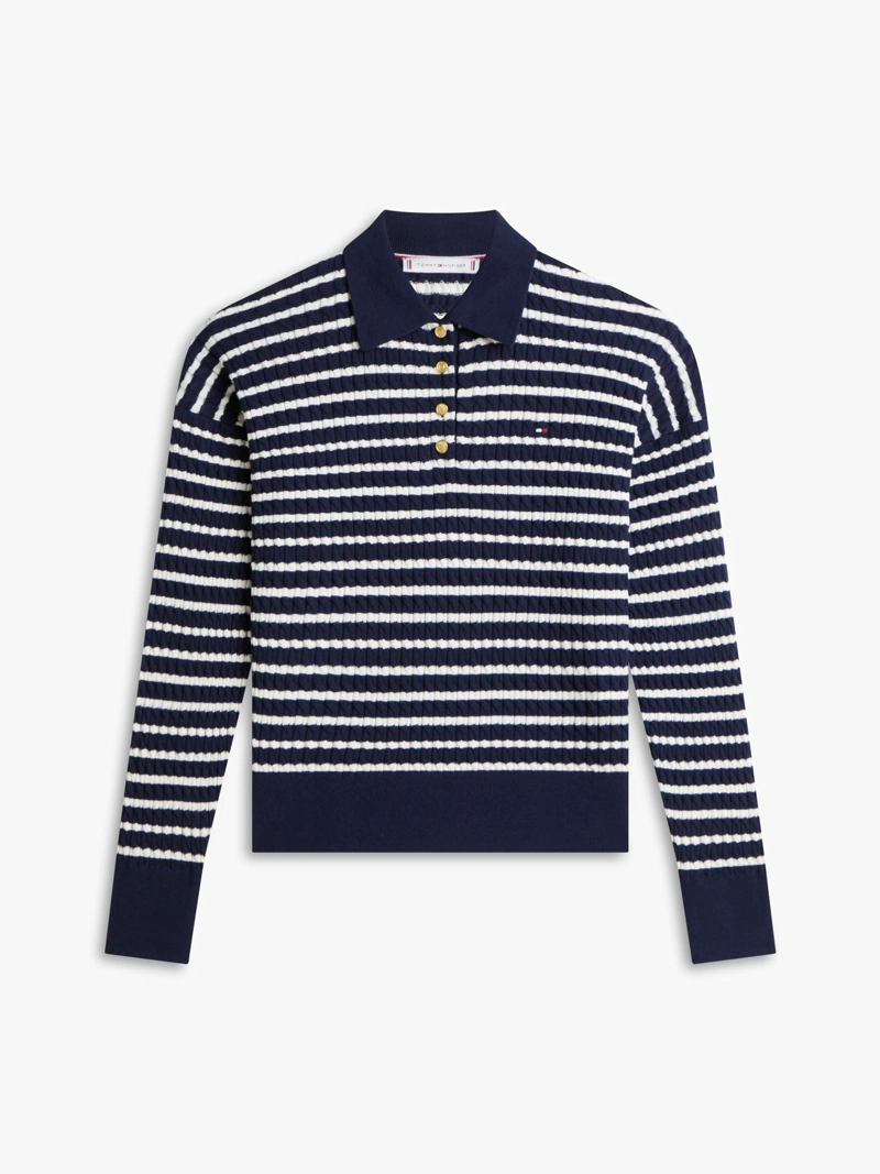 SWEATER POLO DE PUNTO TRENZADO - 5