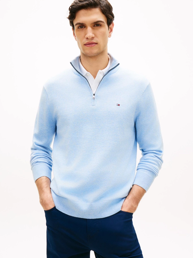 SWEATER ESSENTIAL COTTON CON CIERRE - 1