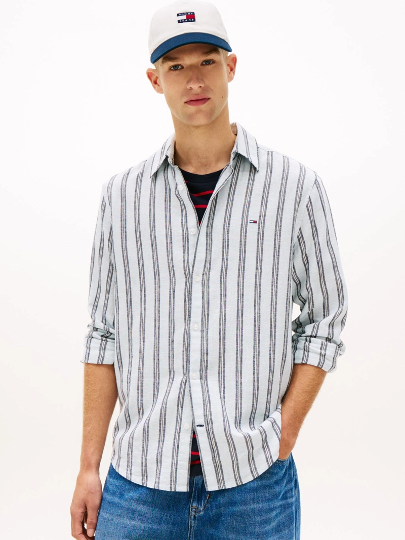CAMISA DE RAYAS DE LINO REGULAR FIT - 1