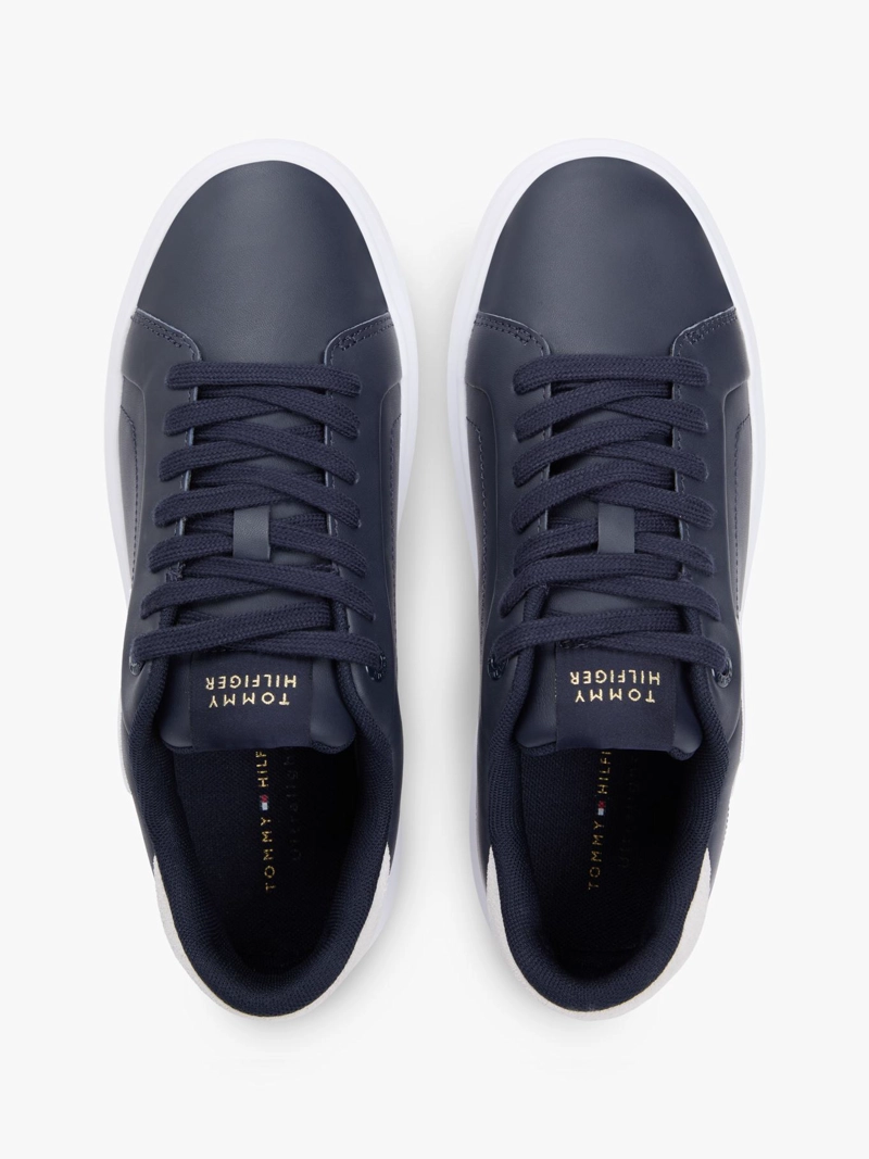 ZAPATILLAS DE CUERO CON LOGO BORDADO - 3