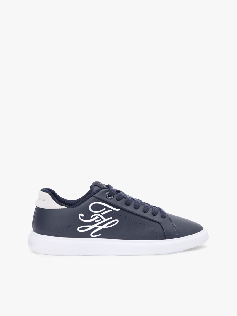 ZAPATILLAS DE CUERO CON LOGO BORDADO - 5