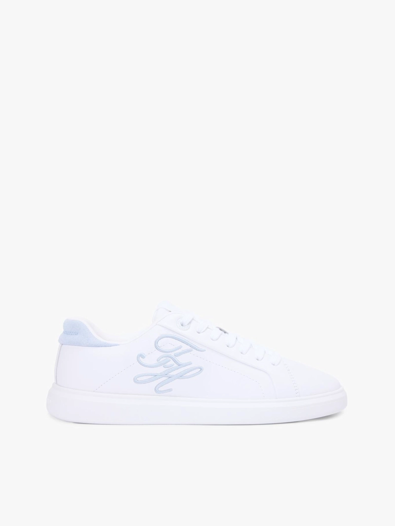 ZAPATILLAS DE CUERO CON LOGO BORDADO - 5