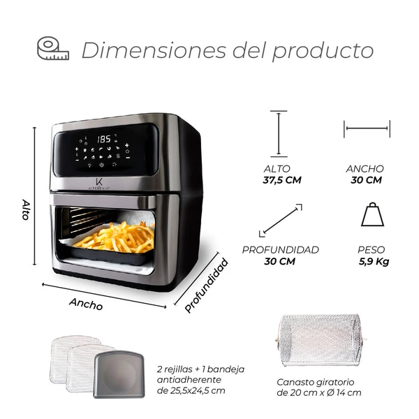 FREIDORA DE AIRE MAX EDITION 12L - 10