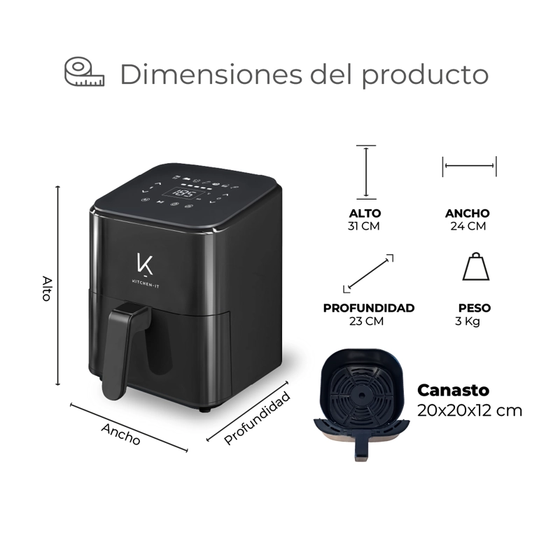 FREIDORA DE AIRE CHEF EDITION 4L - 10