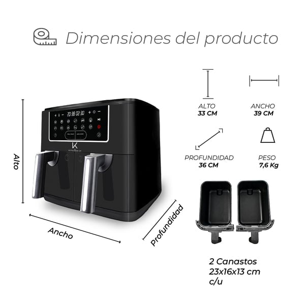 FREIDORA DE AIRE DUAL EDITION 9L - 2