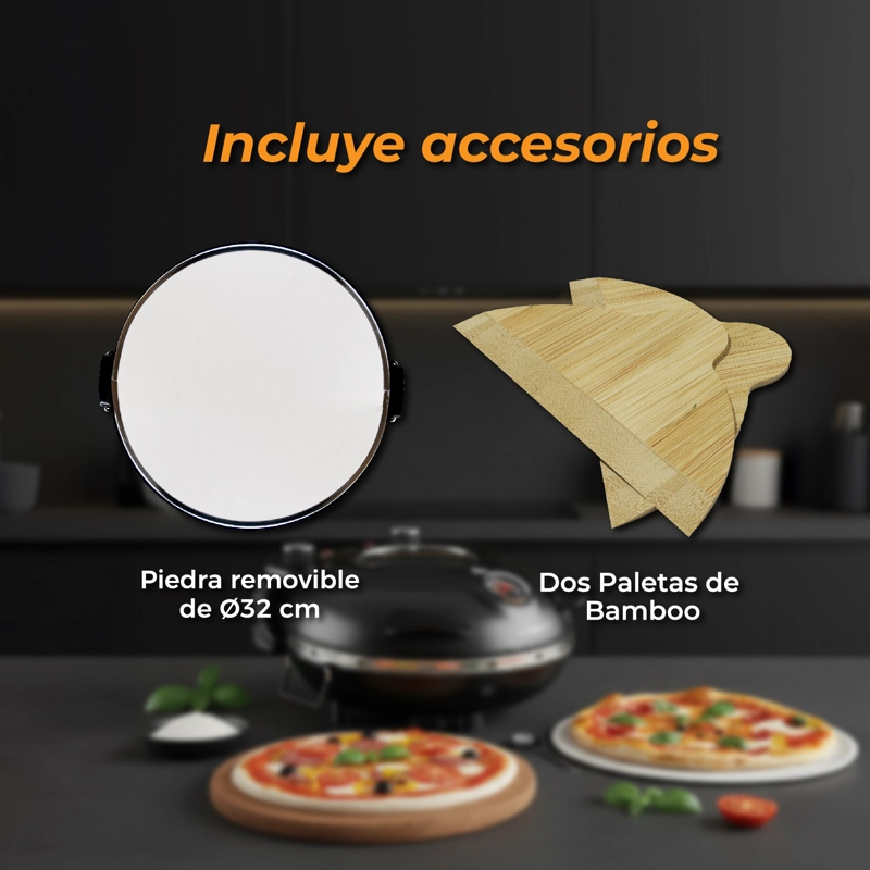 HORNO PIZZA A LA PIEDRA - BLACK EDITION - 7