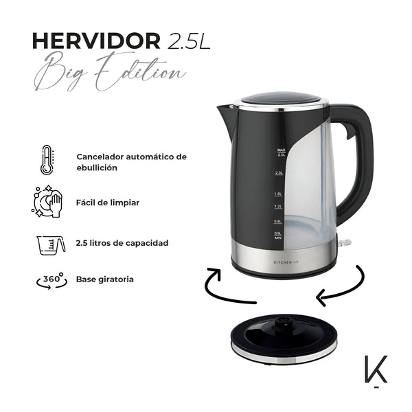 HERVIDOR KITCHEN-IT BIG EDITION 2.5 LITROS - 7