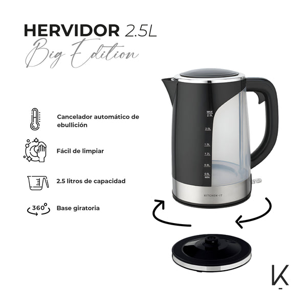 HERVIDOR KITCHEN-IT BIG EDITION 2.5 LITROS - 7
