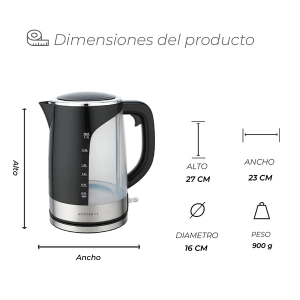 HERVIDOR KITCHEN-IT BIG EDITION 2.5 LITROS - 11