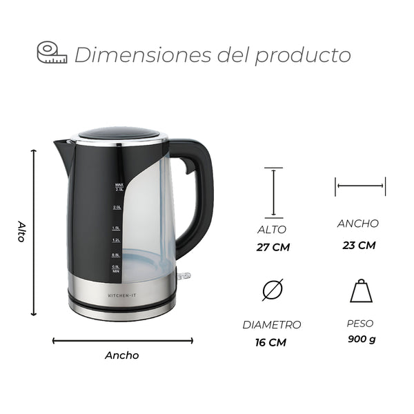 HERVIDOR KITCHEN-IT BIG EDITION 2.5 LITROS - 11