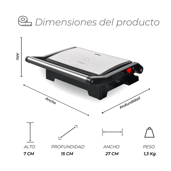 SANDWICHERA PLANCHA PANINI MASTER EDITION KITCHEN-IT - 8